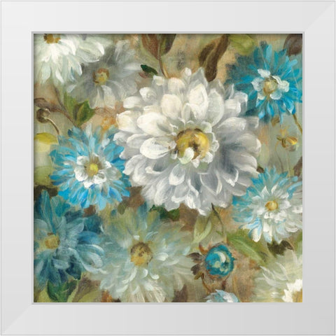 Secret Garden I White Modern Wood Framed Art Print by Nai, Danhui