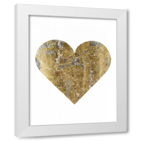 Gilded Hipster Love White Modern Wood Framed Art Print by Wild Apple Portfolio