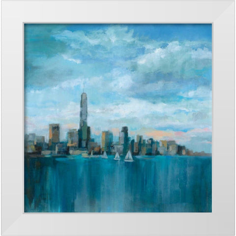 Manhattan Tower of Hope White Modern Wood Framed Art Print by Vassileva, Silvia