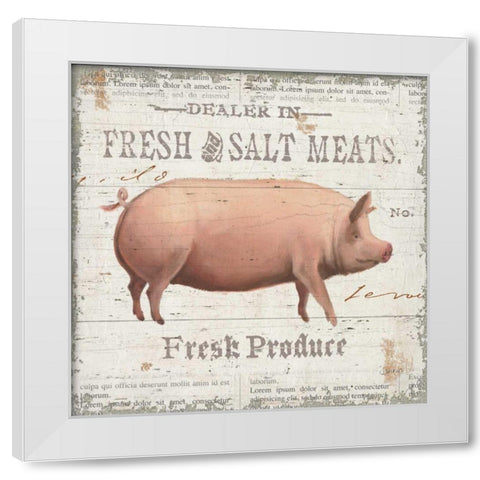 On the Farm I White Modern Wood Framed Art Print by Wiens James