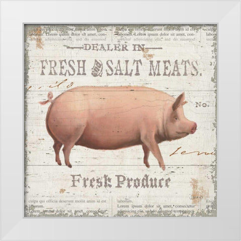 On the Farm I White Modern Wood Framed Art Print by Wiens James