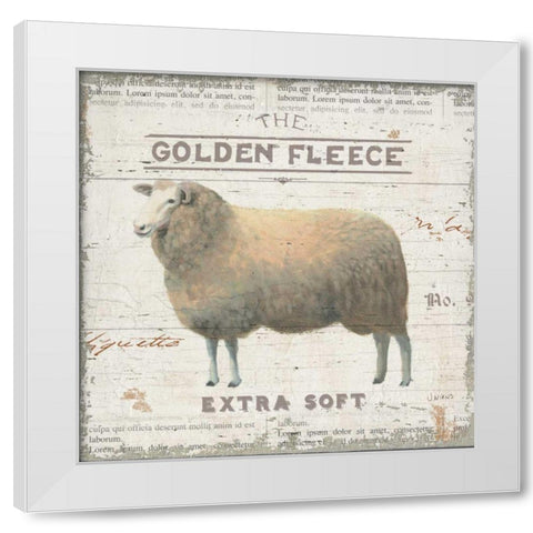 On the Farm IV White Modern Wood Framed Art Print by Wiens James