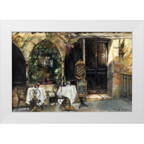 Meeting at the Cafe White Modern Wood Framed Art Print by Hageman, Marilyn
