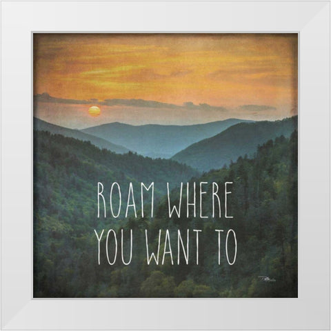 Wander I White Modern Wood Framed Art Print by Pela Studio