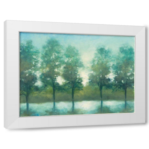 Processional White Modern Wood Framed Art Print by Purinton, Julia