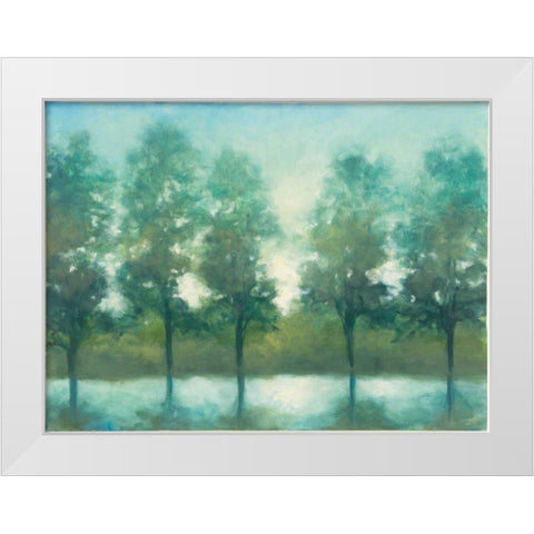 Processional White Modern Wood Framed Art Print by Purinton, Julia