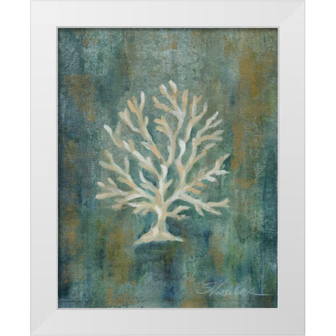Tropical Sea I White Modern Wood Framed Art Print by Vassileva, Silvia