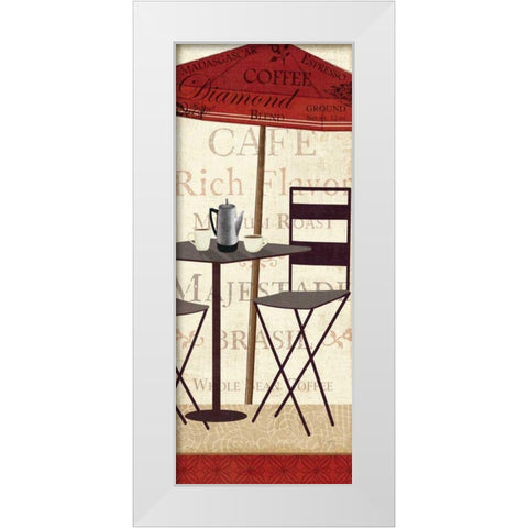 Tango Coffee II White Modern Wood Framed Art Print by Charron, Veronique