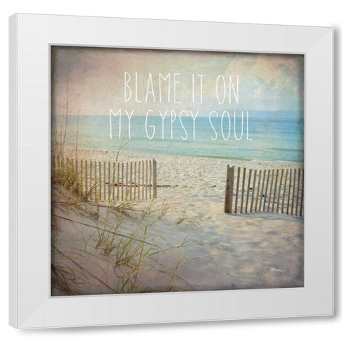 My Gypsy Soul I White Modern Wood Framed Art Print by Pela Studio