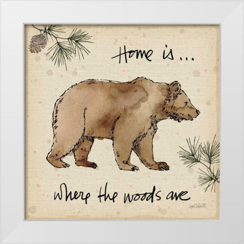 Lodge Life I White Modern Wood Framed Art Print by Tavoletti, Anne