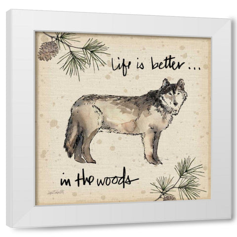 Lodge Life III White Modern Wood Framed Art Print by Tavoletti, Anne