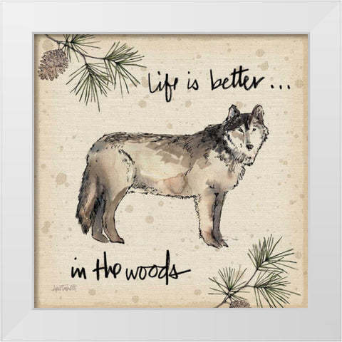 Lodge Life III White Modern Wood Framed Art Print by Tavoletti, Anne