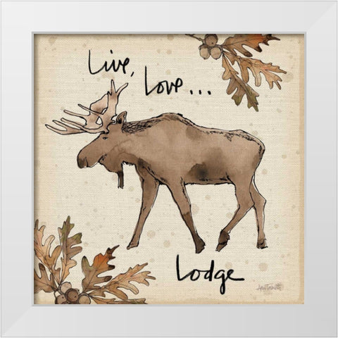Lodge Life IV White Modern Wood Framed Art Print by Tavoletti, Anne