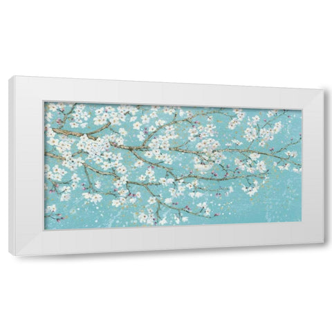 April Breeze I Teal White Modern Wood Framed Art Print by Wiens James