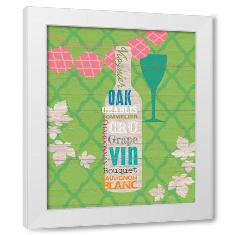 Summer Wine Celebration II White Modern Wood Framed Art Print by Studio Bella