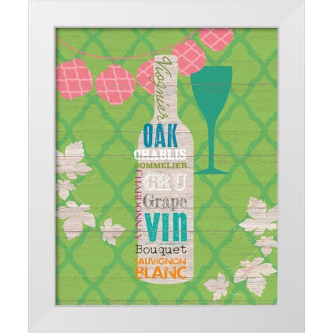 Summer Wine Celebration II White Modern Wood Framed Art Print by Studio Bella