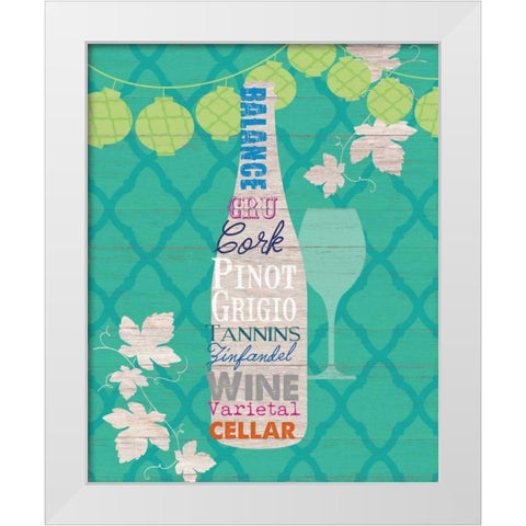 Summer Wine Celebration IV White Modern Wood Framed Art Print by Studio Bella