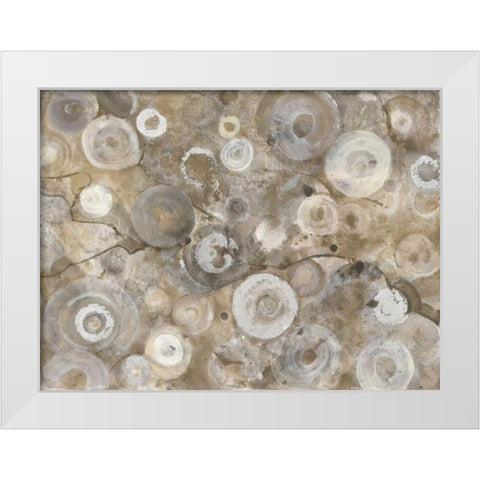 Neutral Agate White Modern Wood Framed Art Print by Hristova, Albena