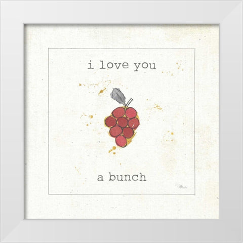 Flavor Notes II White Modern Wood Framed Art Print by Pela Studio