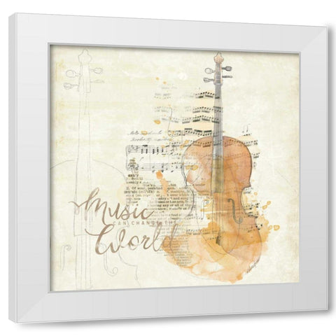 Musical Gift I White Modern Wood Framed Art Print by Pertiet, Katie