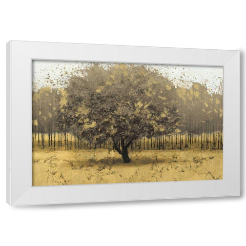 Golden Trees I Taupe White Modern Wood Framed Art Print by Wiens, James