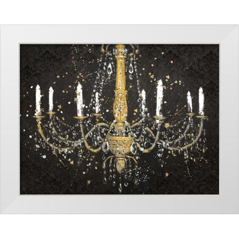 Grand Chandelier Black I White Modern Wood Framed Art Print by Wiens, James