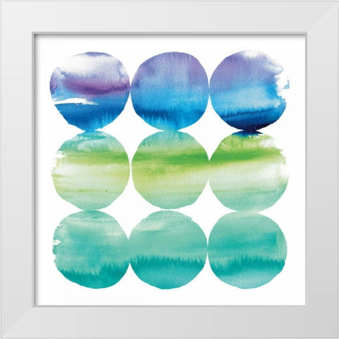 Summer Dots II White Modern Wood Framed Art Print by DeNeige, Elyse