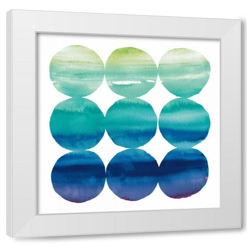 Summer Dots III White Modern Wood Framed Art Print by DeNeige, Elyse