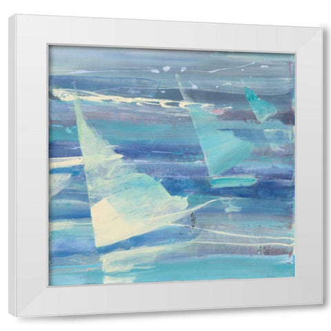 Summer Sail II White Modern Wood Framed Art Print by Hristova, Albena