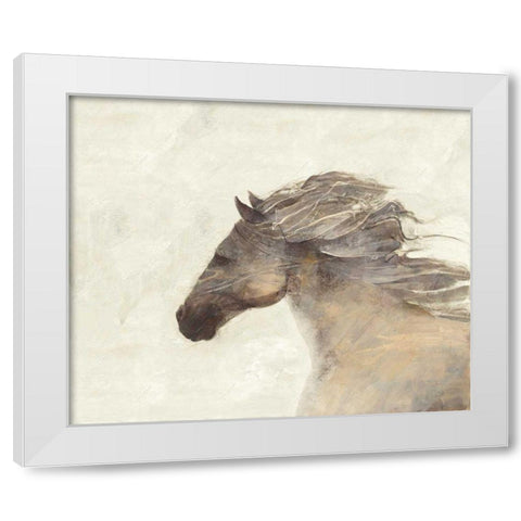 Into the Wind Ivory White Modern Wood Framed Art Print by Hristova, Albena