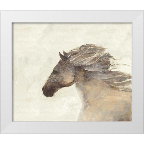 Into the Wind Ivory White Modern Wood Framed Art Print by Hristova, Albena