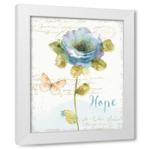 Rainbow Seeds Floral VII Hope White Modern Wood Framed Art Print by Audit, Lisa