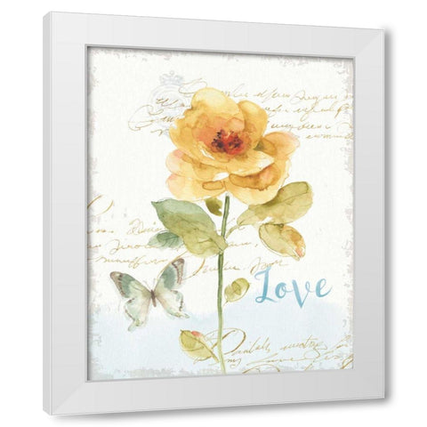 Rainbow Seeds Floral VIII Love White Modern Wood Framed Art Print by Audit, Lisa