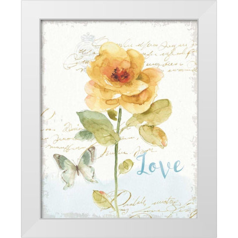 Rainbow Seeds Floral VIII Love White Modern Wood Framed Art Print by Audit, Lisa