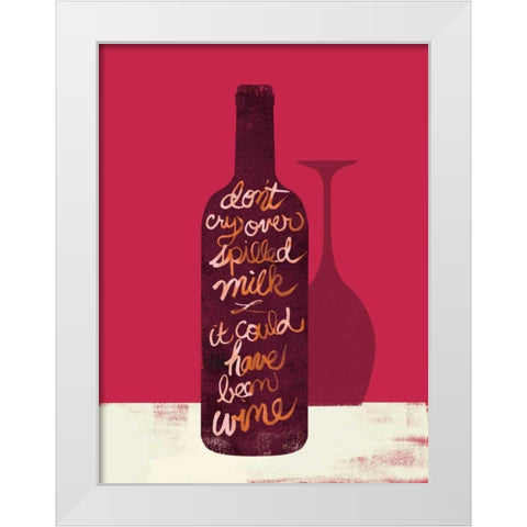 Spilled Milk White Modern Wood Framed Art Print by Studio Bella