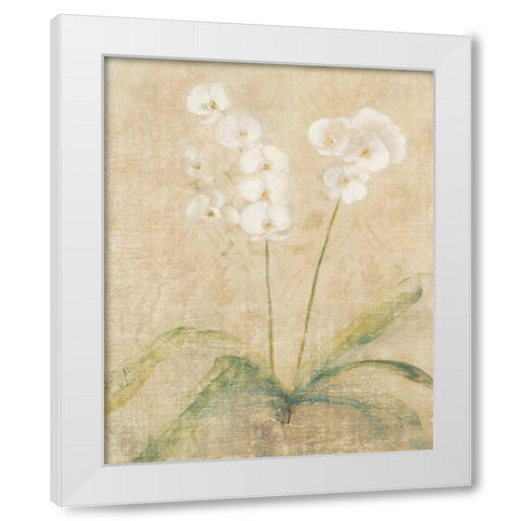Orchid Cool White Modern Wood Framed Art Print by Blum, Cheri