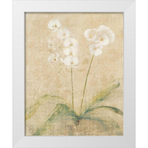 Orchid Cool White Modern Wood Framed Art Print by Blum, Cheri