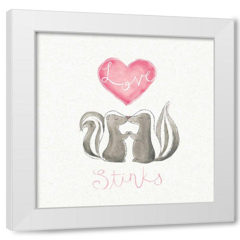 Tough Love I White Modern Wood Framed Art Print by DeNeige, Elyse