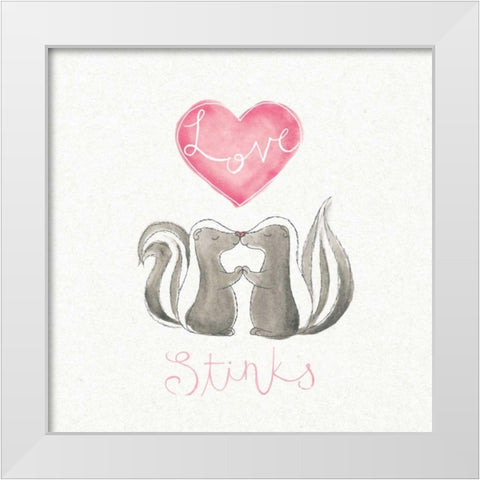 Tough Love I White Modern Wood Framed Art Print by DeNeige, Elyse