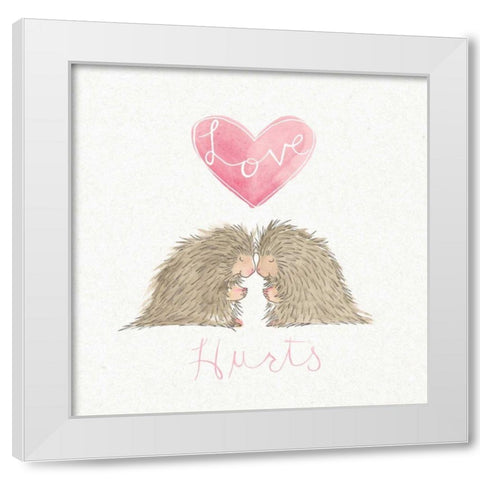 Tough Love II White Modern Wood Framed Art Print by DeNeige, Elyse