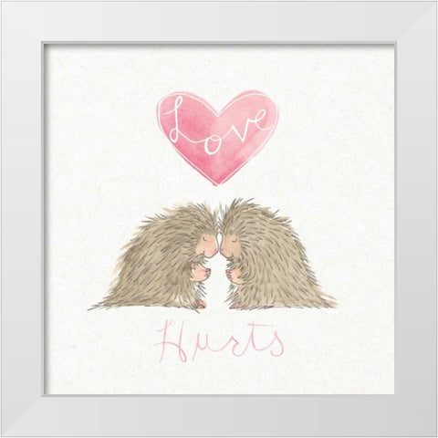 Tough Love II White Modern Wood Framed Art Print by DeNeige, Elyse