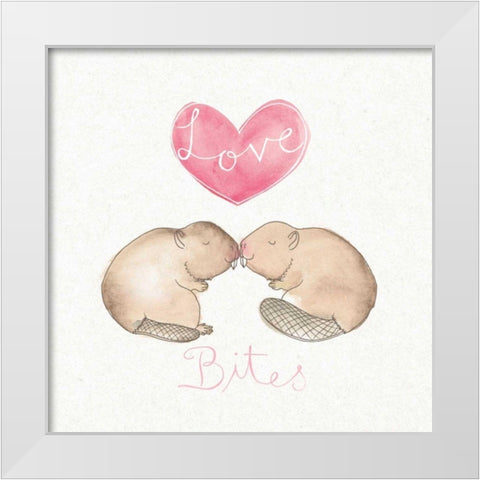 Tough Love III White Modern Wood Framed Art Print by DeNeige, Elyse