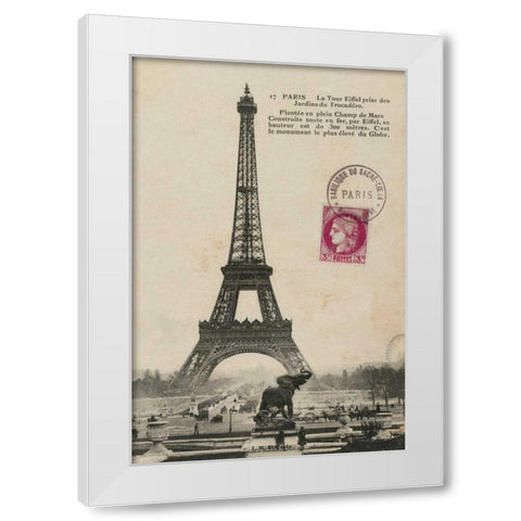 Paris 1900 White Modern Wood Framed Art Print by Wild Apple Portfolio