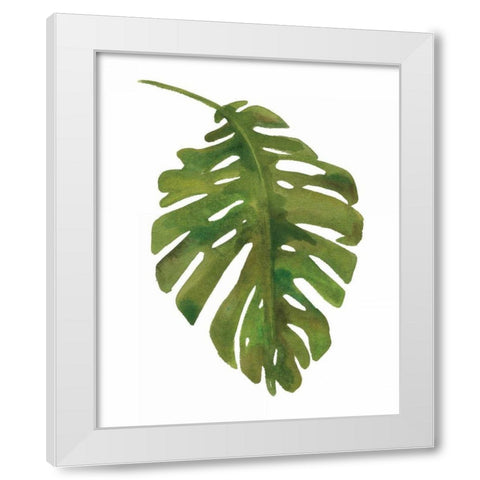 Tropical Palm I White Modern Wood Framed Art Print by Wild Apple Portfolio
