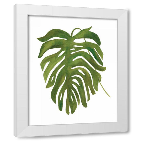 Tropical Palm II White Modern Wood Framed Art Print by Wild Apple Portfolio