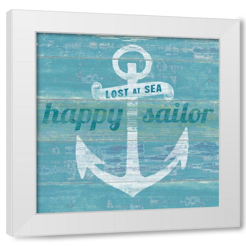 Drift Anchor White Modern Wood Framed Art Print by Schlabach, Sue