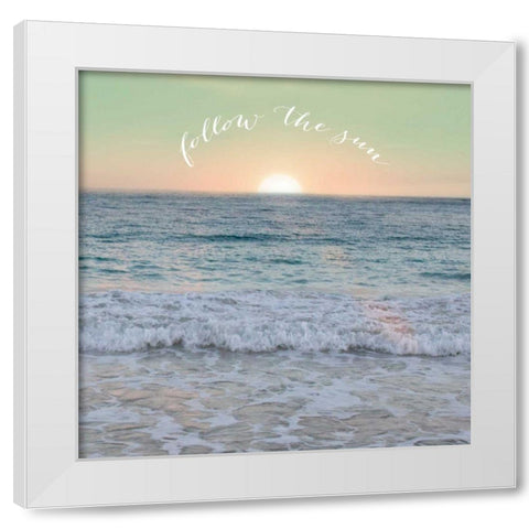 Sunrise Dock Inspiration White Modern Wood Framed Art Print by Schlabach, Sue