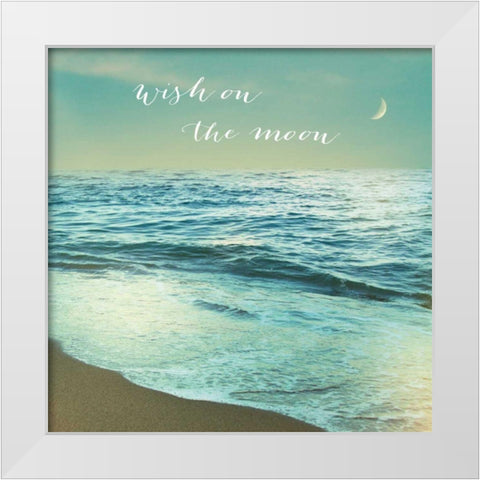 Moonrise Beach Inspiration White Modern Wood Framed Art Print by Schlabach, Sue