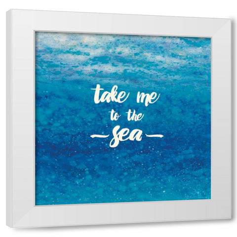 Underwater Quotes I White Modern Wood Framed Art Print by Wiens, James