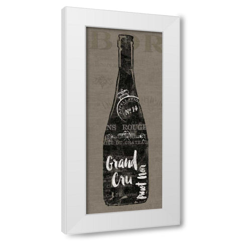Linen Wine I White Modern Wood Framed Art Print by Schlabach, Sue